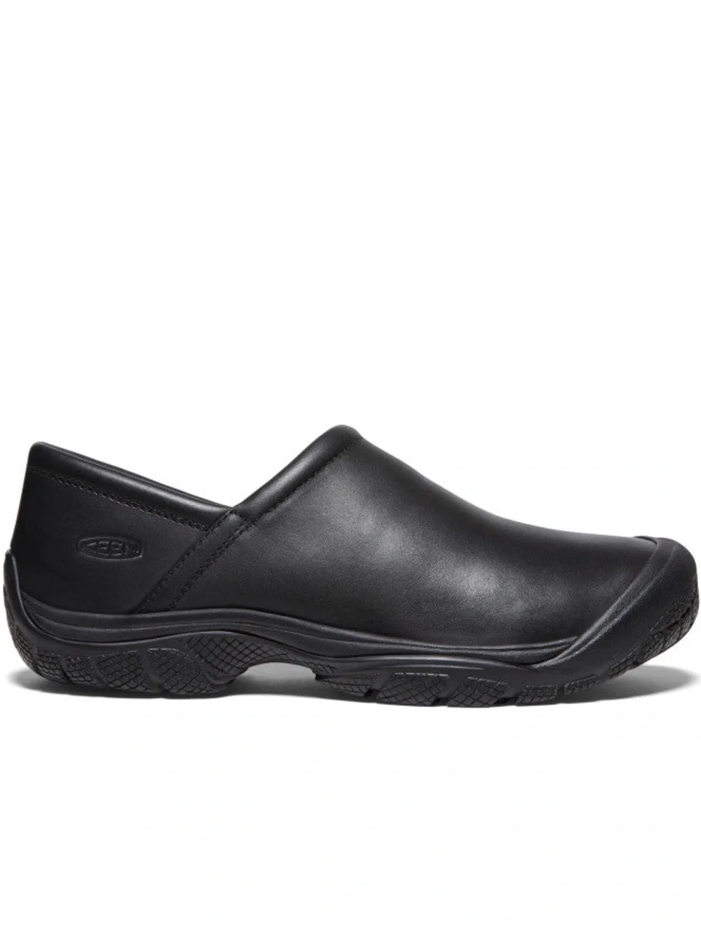 KEEN Men's Black Slip-On Slip Resistant Work Shoes